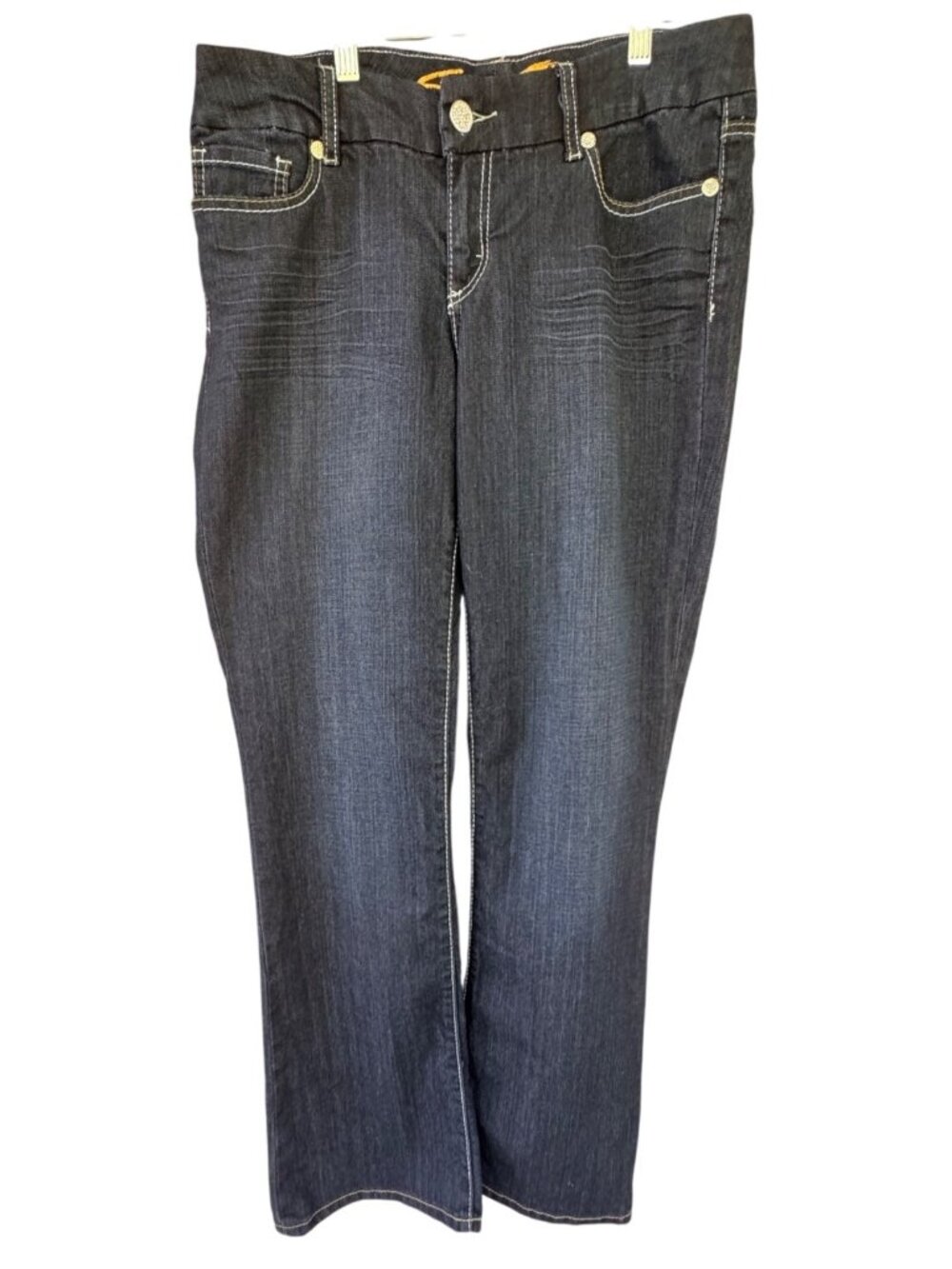 Seven7 Womens Bootcut Jeans Size 31 Dark Wash Classic Fit Stretch Denim Blue